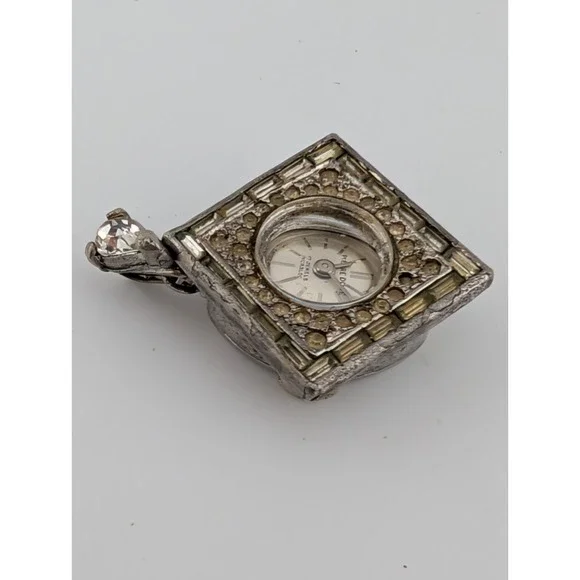 Vintage Pierre Dore 17Jewel Mechanical Pendant Watch 24mm Silver‎ Case- Working - Picture 3 of 6